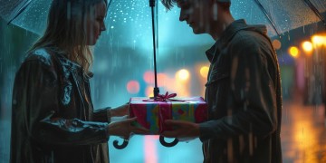 女人冒雨送男友什么礼物？