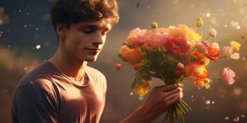 男友手背拿花拍照好看吗？