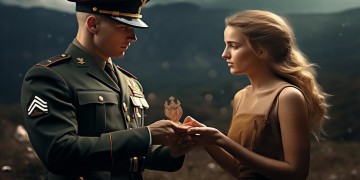 兵哥送女友军衔，这是真的吗？