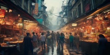 什么景点的美食街著名？