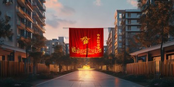 物业小区挂锦旗违法吗？