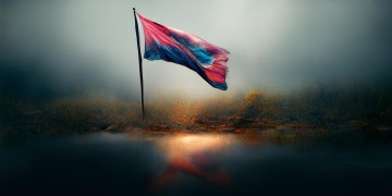 国旗飘来飘去是哪首歌的歌词？