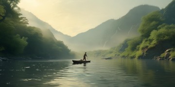 渭水钓鱼，何处最尽兴？