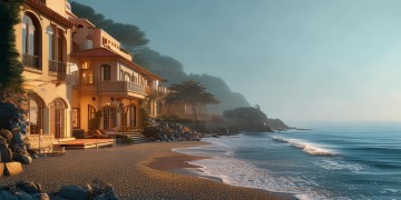 海景别墅外景AI模型，能否重塑我们对理想家园的想象？