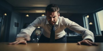 小区物业拍桌子违法吗？