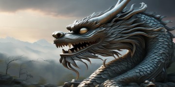 东阳石雕巨龙是哪个景点的标志性景观？