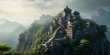 岳麓山的顶层有什么景点？