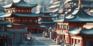 AI绘画能否精准还原中国风建筑模型？