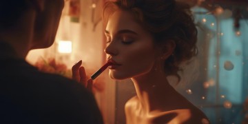 涂口红亲男友拍照好看吗？
