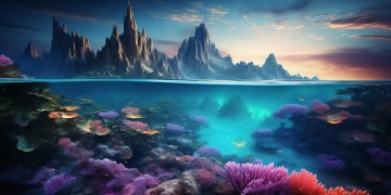 哪个山景区可以看见海底？