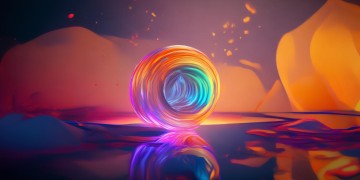 如何在AI3D模型中为圆柱体应用渐变色？
