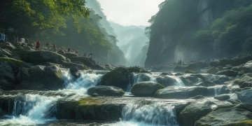 青峰峡景区，是否总是人潮涌动？