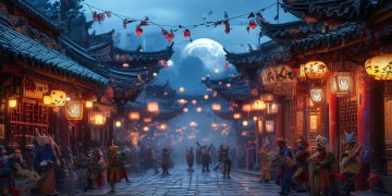 文心一言能否画出唐伯虎点秋香的经典场景？