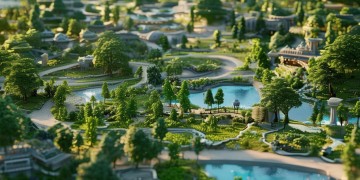 AI生成三维公园模型，真的能实现高效且逼真的设计吗？