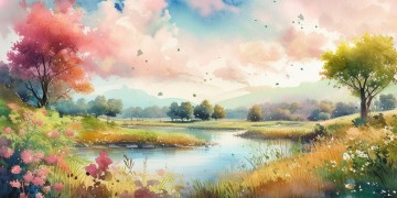 水彩画家用水彩渲染清新景致 - http://www.xiaoluojiyu.com