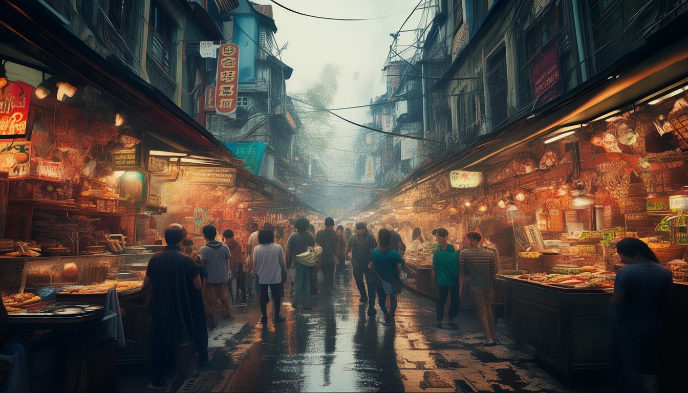 什么景点的美食街著名？