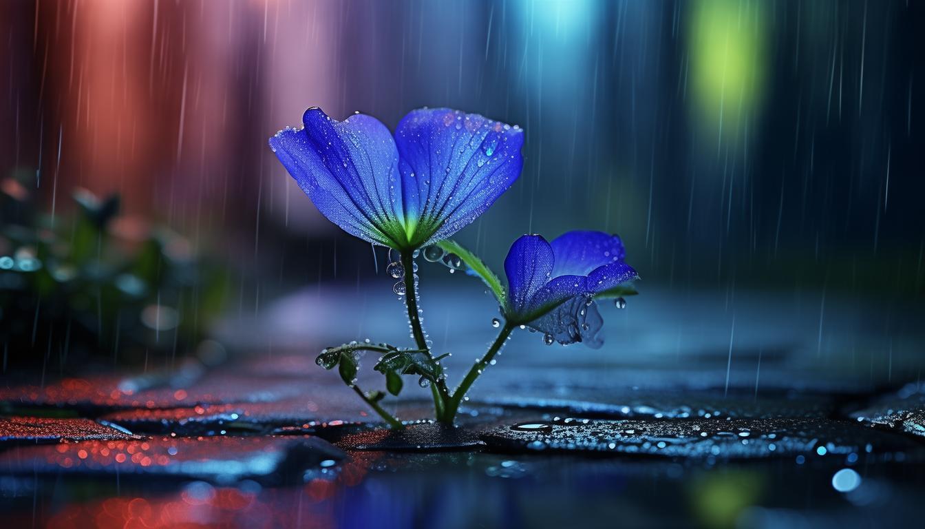 雨中的花是什么颜色的歌？