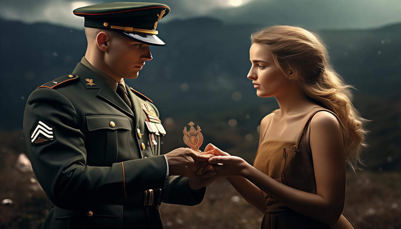 兵哥送女友军衔，这是真的吗？