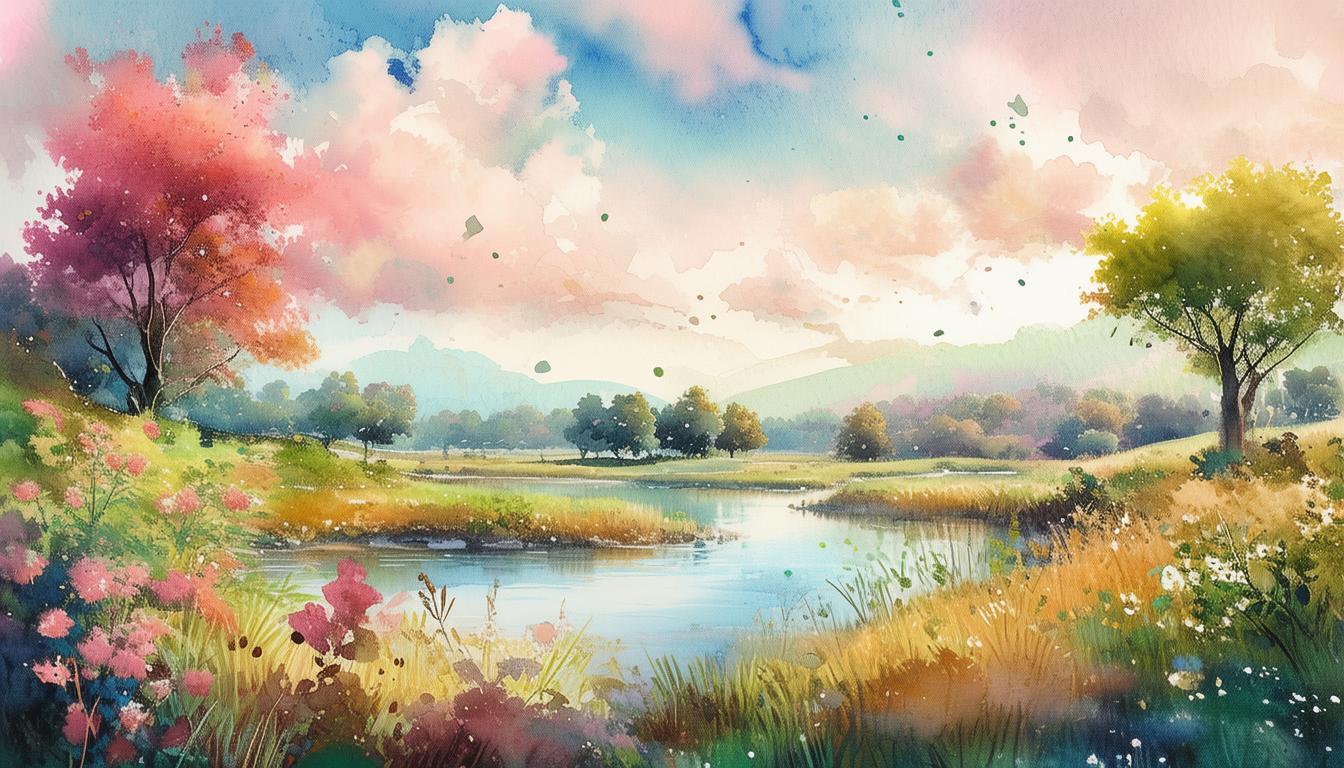 水彩画家用水彩渲染清新景致 - http://www.xiaoluojiyu.com