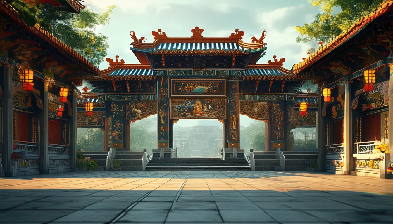 什么景点牌坊上写着忠义？