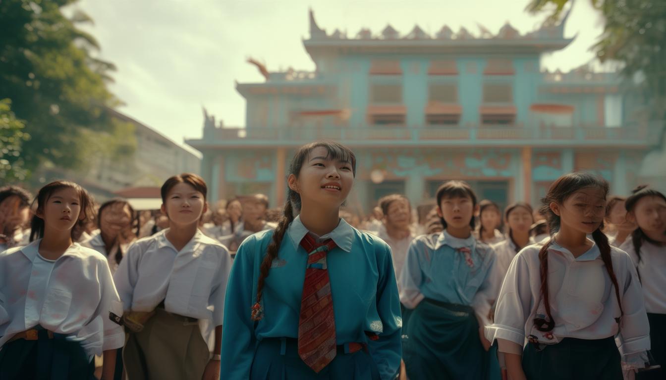 越南小孩开学典礼究竟唱什么歌？揭秘越南校园的独特文化